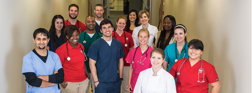 College of Nursing and Health Professions students