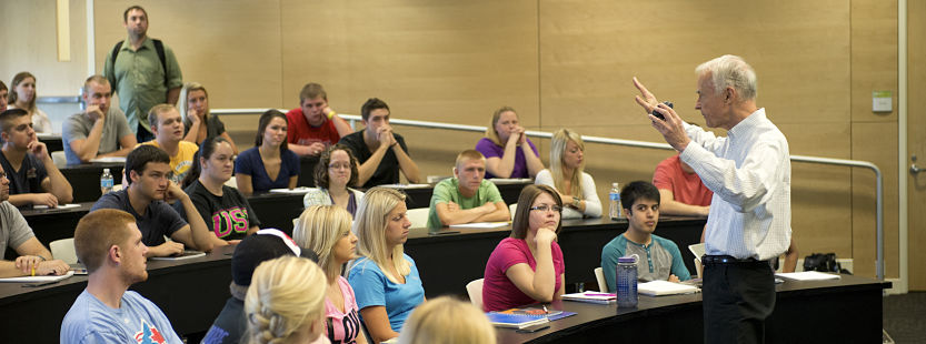 students sitting in a lecture