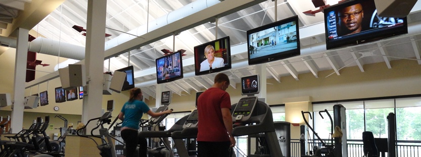 Cardio and weight machines in the fitness center