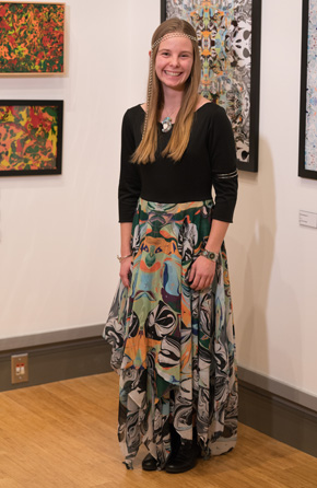 Jenna Reuger with artwork