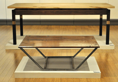 The Immortal Slab by Patrick Bennet & Walnut Table #2 by Christian Smith