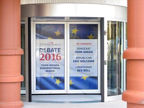 2016 Gubernatorial Debate Door Graphics