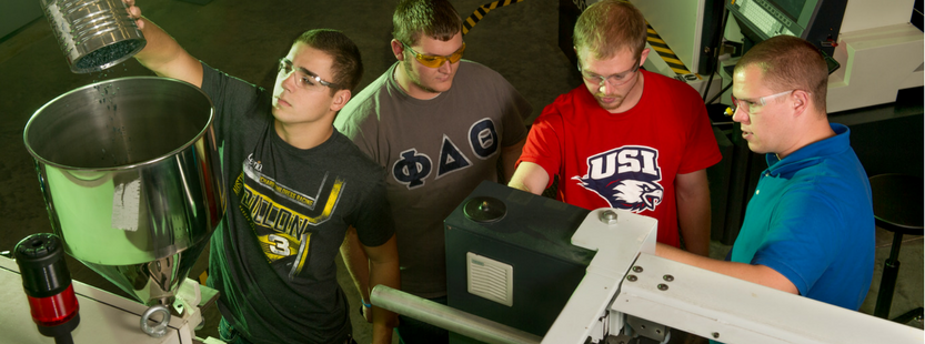 Technicians at the Applied Engineering Center, USI