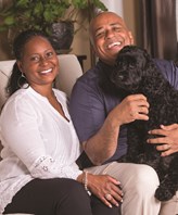 Dr. Ronald S. Rochon, wife Lynn and dog Jaz