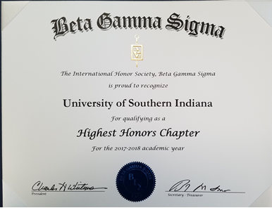 USI Romain College of Business Recognized as Highest Honors Chapter of Beta Gamma Sigma