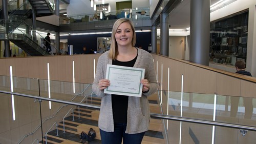 Mariah Marcuson is one of the fall 2018 top student participants at the Romain College of Business