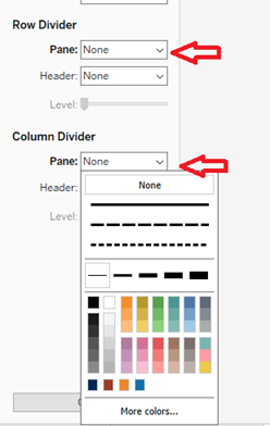 Column and Row Dividers