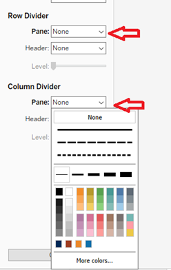 Row and Column Dividers