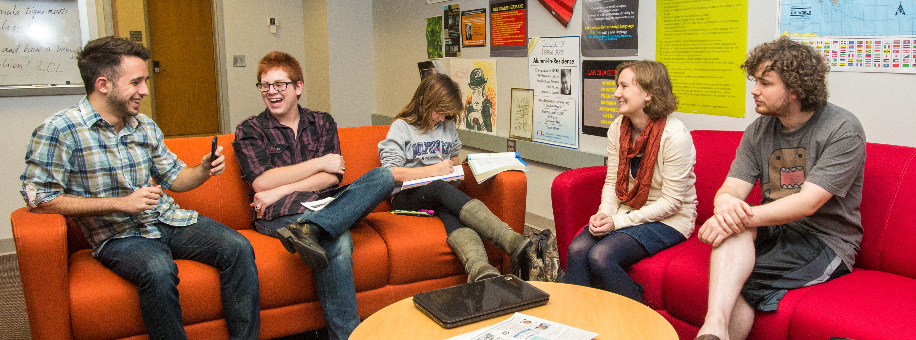 Students in the Miller Language Lab