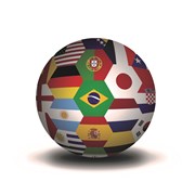 soccer ball with world flags