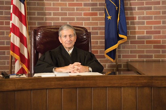 judge wayne trockman sitting in court room