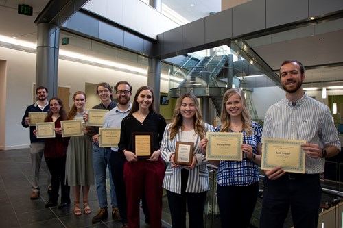 Business majors award recipients at 2019 Romain College of Business Awards Ceremony