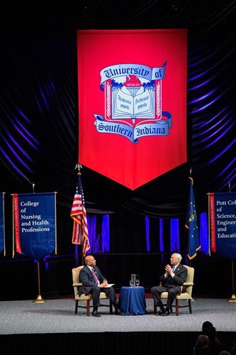 General Colin L. Powell, USA (Ret.) was Romain College of Business's Innovative Speaker