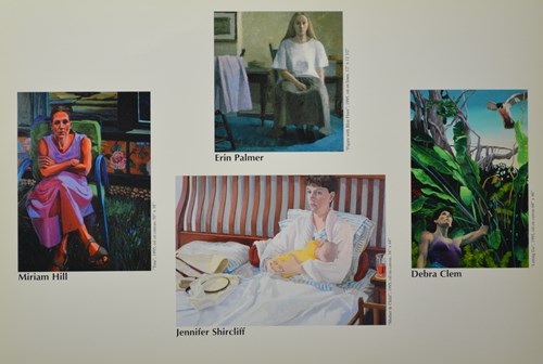 4 paintings of different women