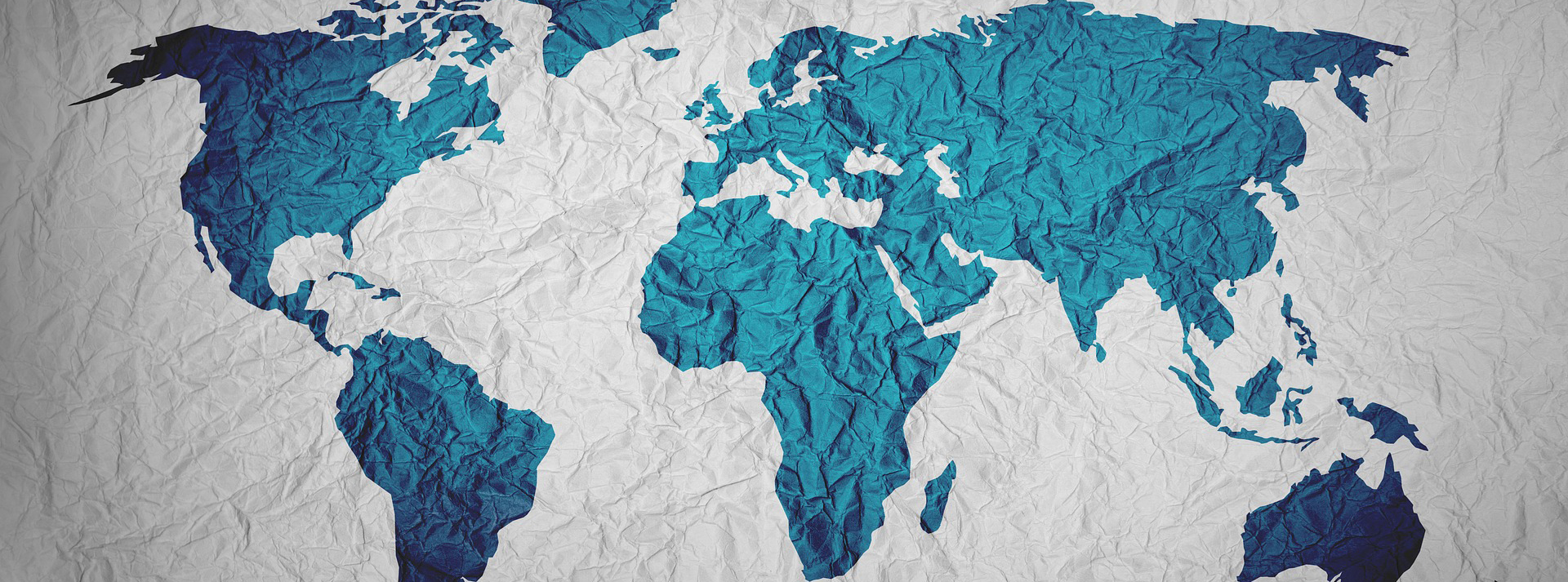 Crumpled World Map