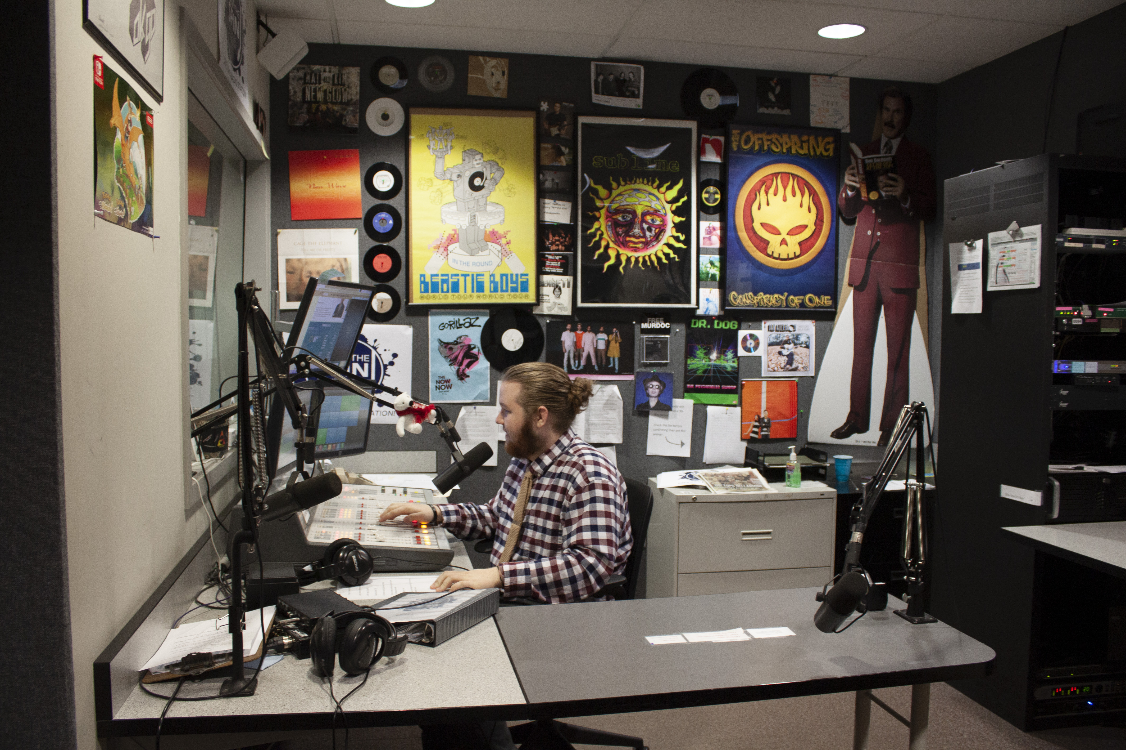 Colin McDuffee in the radio studio