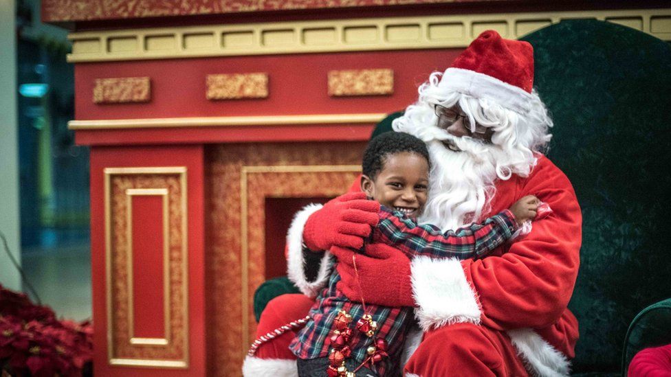 Santa with a child