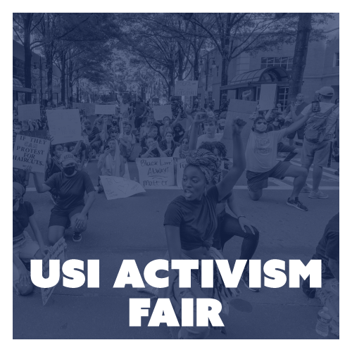 USI Activism Fair button