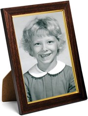 picture frame with young girl smiling