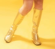 gold go-go boots