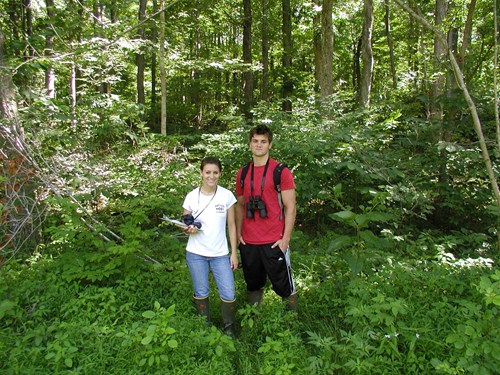 USI Biology Students in the USI Nature Preserve
